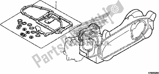 Tutte le parti per il Kit Guarnizioni B del Honda SH 150D 2017