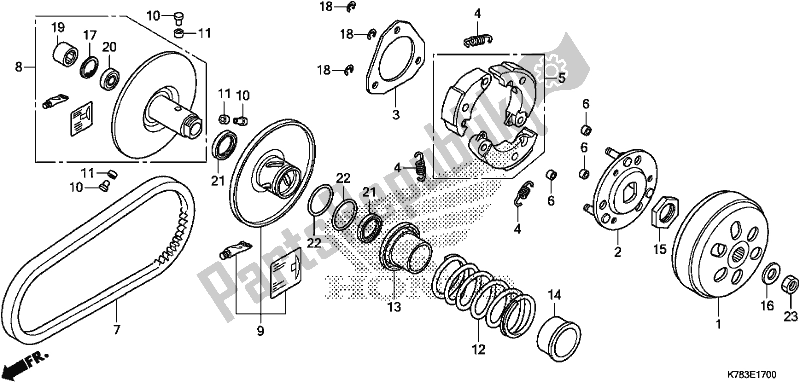 Todas las partes para Cara Conducida de Honda SH 150D 2019