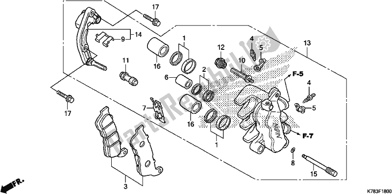 Todas las partes para Pinza De Freno Delantero de Honda SH 150D 2019