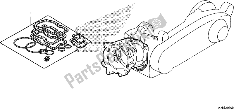 All parts for the Gasket Kit A of the Honda SH 150D 2019