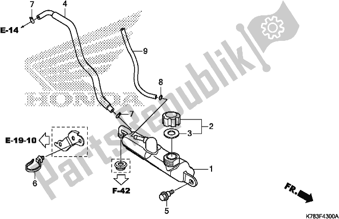 Wszystkie części do Zbiornik Rezerwowy Honda SH 150D 2019