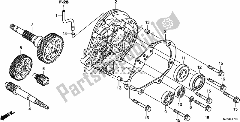 All parts for the Transmission of the Honda SH 150D 2019