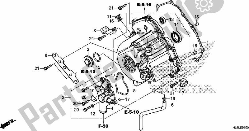 Toutes les pièces pour le A. C. Couvercle De Générateur du Honda SXS 1000M3D Pioneer 1000 3 Seat 2020