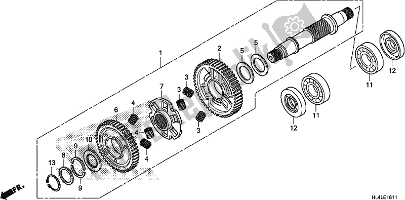 Toutes les pièces pour le Final Driven Shaft du Honda SXS 1000M3D Pioneer 1000 3 Seat 2020