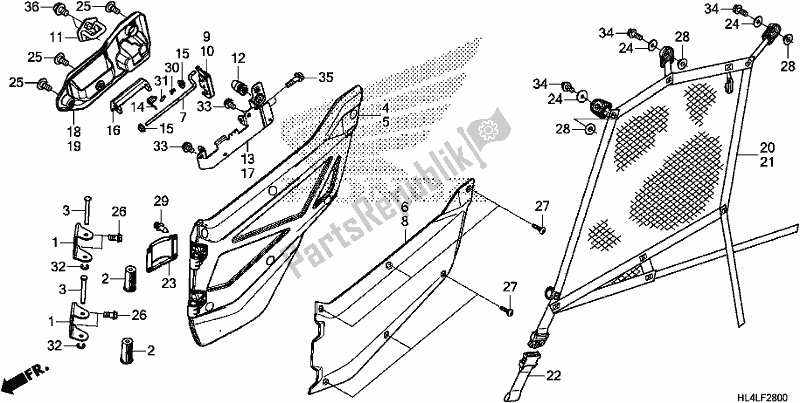 Alle onderdelen voor de Front Door van de Honda SXS 1000M3D Pioneer 1000 3 Seat 2020