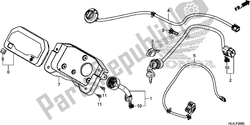 Toutes les pièces pour le Meter/switch du Honda SXS 1000M3D Pioneer 1000 3 Seat 2020