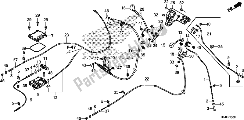 Toutes les pièces pour le Shift Lever/select Lever du Honda SXS 1000M3D Pioneer 1000 3 Seat 2020