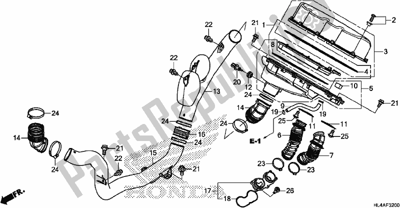 All parts for the Air Cleaner of the Honda SXS 1000M3L Pioneer 1000 3 Seat 2017