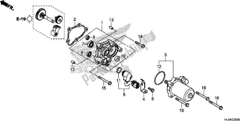 Alle onderdelen voor de Controle Motor van de Honda SXS 1000M3L Pioneer 1000 3 Seat 2017