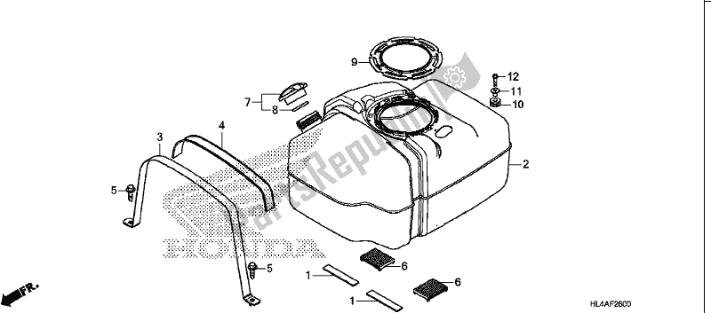 All parts for the Fuel Tank of the Honda SXS 1000M3L Pioneer 1000 3 Seat 2017