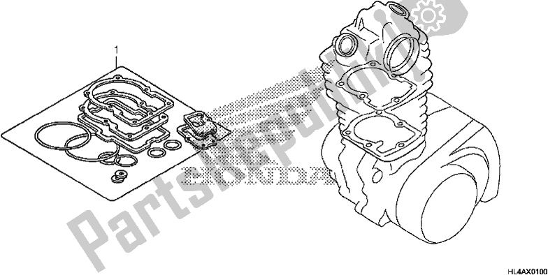 All parts for the Gasket Kit A of the Honda SXS 1000M3L Pioneer 1000 3 Seat 2017