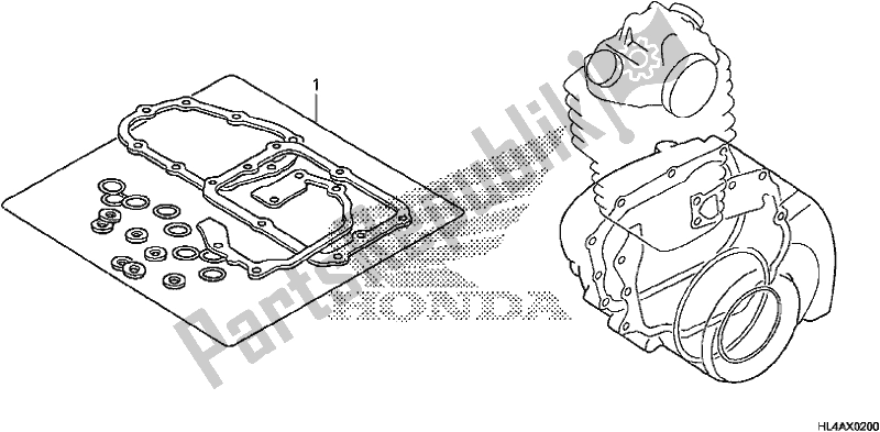 All parts for the Gasket Kit B of the Honda SXS 1000M3L Pioneer 1000 3 Seat 2017