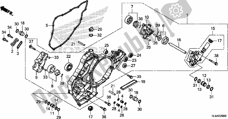 All parts for the Oil Pump of the Honda SXS 1000M3L Pioneer 1000 3 Seat 2017
