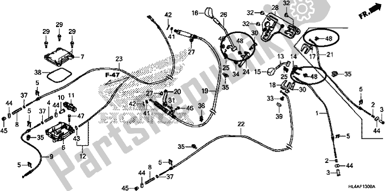 Alle onderdelen voor de Shift Lever/select Lever van de Honda SXS 1000M3L Pioneer 1000 3 Seat 2017