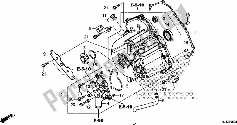 Toutes les pièces pour le A. C. Couvercle De Générateur du Honda SXS 1000M3L Pioneer 1000 3 Seat 2018