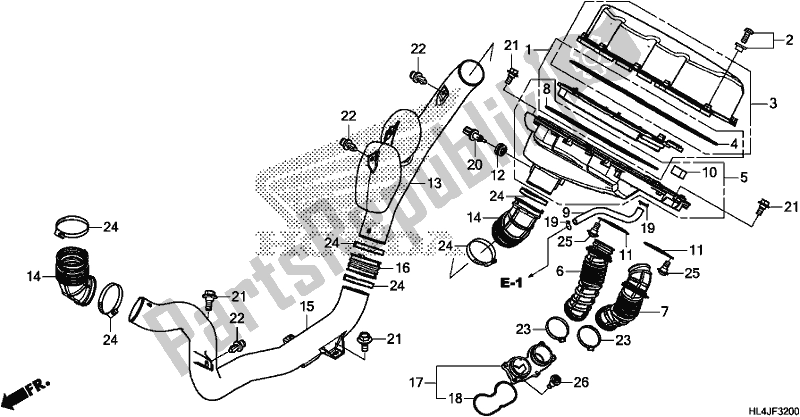 Todas las partes para Filtro De Aire de Honda SXS 1000M3L Pioneer 1000 3 Seat 2018