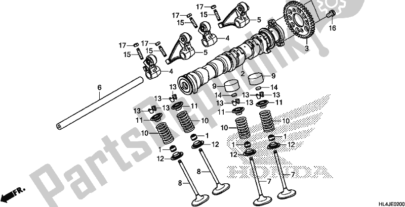 All parts for the Camshaft/valve of the Honda SXS 1000M3L Pioneer 1000 3 Seat 2018