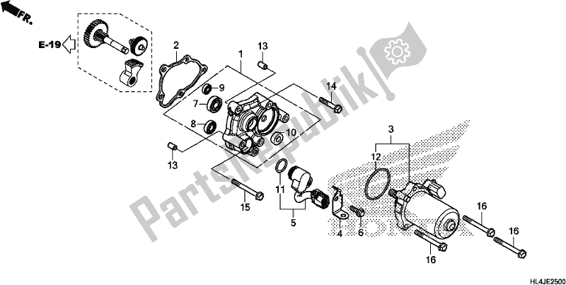 Todas las partes para Motor De Control de Honda SXS 1000M3L Pioneer 1000 3 Seat 2018