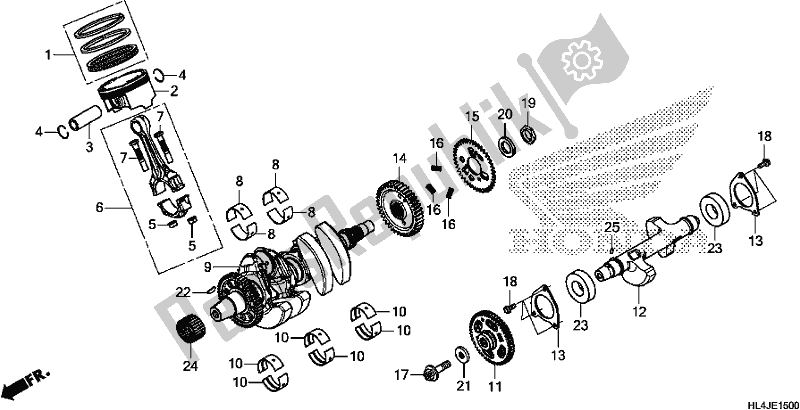 Todas las partes para Cigüeñal / Pistón de Honda SXS 1000M3L Pioneer 1000 3 Seat 2018