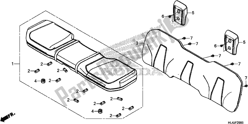 Todas las partes para Asiento Delantero de Honda SXS 1000M3L Pioneer 1000 3 Seat 2018