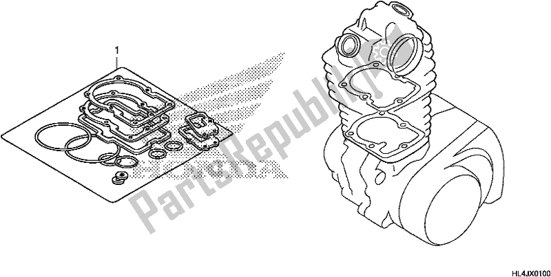 All parts for the Gasket Kit A of the Honda SXS 1000M3L Pioneer 1000 3 Seat 2018