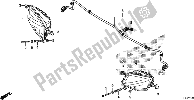 Todas las partes para Faro de Honda SXS 1000M3L Pioneer 1000 3 Seat 2018