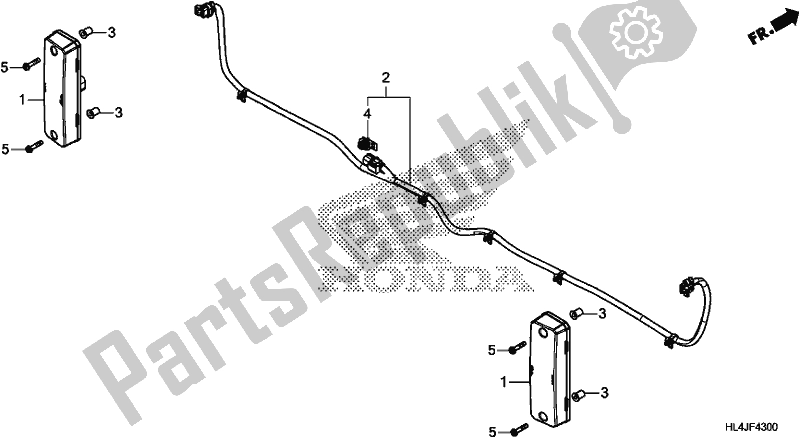 Todas las partes para Luz De La Cola de Honda SXS 1000M3L Pioneer 1000 3 Seat 2018