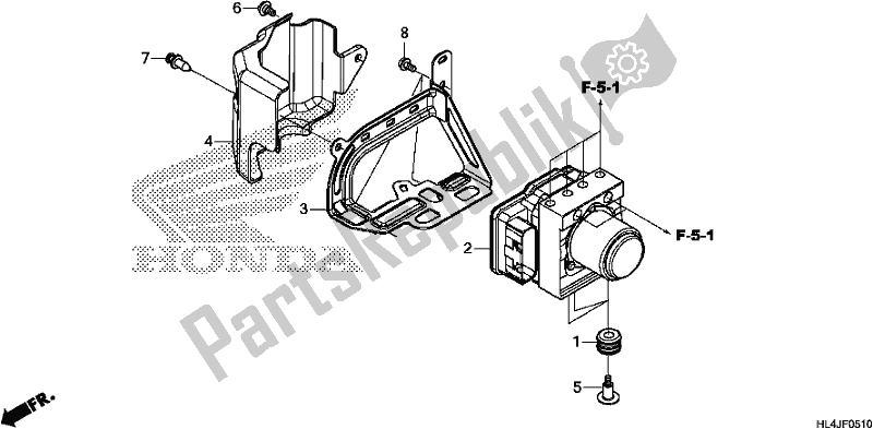 Todas las partes para Vsa Modulator de Honda SXS 1000M3L Pioneer 1000 3 Seat 2018