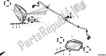 Todas as partes de Farol do Honda SXS 1000M3L Pioneer 1000 3 Seat 2019