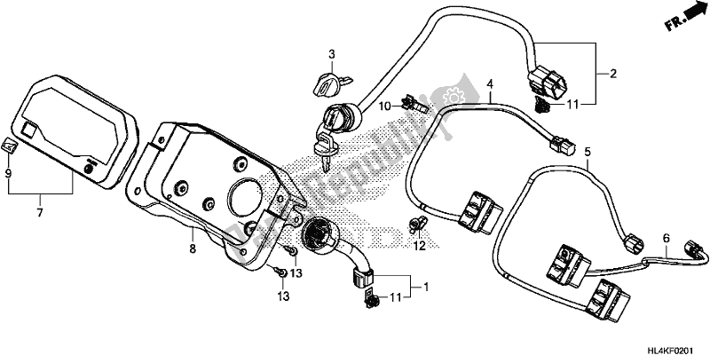 Wszystkie części do Meter/switch Honda SXS 1000M3L Pioneer 1000 3 Seat 2019