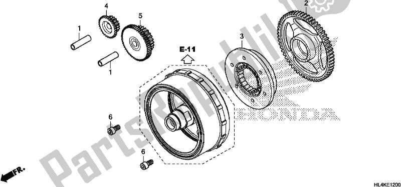 Todas las partes para Embrague De Arranque de Honda SXS 1000M3L Pioneer 1000 3 Seat 2019