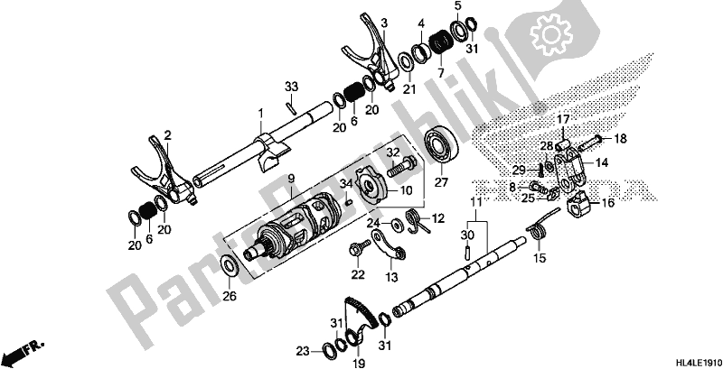 Todas las partes para Gearshift Fork (sub Transmission) de Honda SXS 1000M3L Pioneer 1000 3 Seat 2020