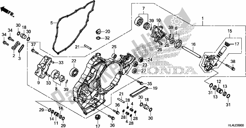 Alle onderdelen voor de Oliepomp van de Honda SXS 1000M3L Pioneer 1000 3 Seat 2020