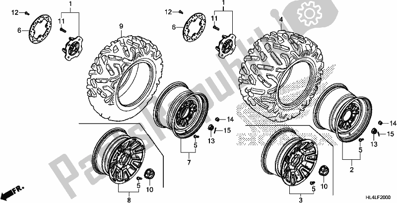 Wszystkie części do Ko? O Honda SXS 1000M3L Pioneer 1000 3 Seat 2020