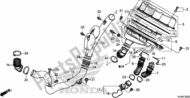 All parts for the Air Cleaner of the Honda SXS 1000M3P Pioneer 1000 3 Seat 2017
