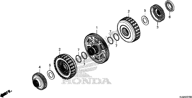 All parts for the Clutch of the Honda SXS 1000M3P Pioneer 1000 3 Seat 2017