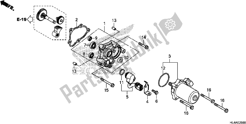 All parts for the Control Motor of the Honda SXS 1000M3P Pioneer 1000 3 Seat 2017