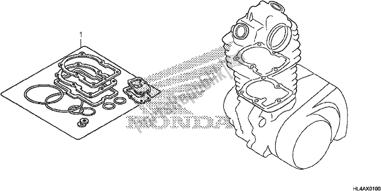 All parts for the Gasket Kit A of the Honda SXS 1000M3P Pioneer 1000 3 Seat 2017