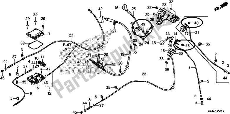 All parts for the Shift Lever/select Lever of the Honda SXS 1000M3P Pioneer 1000 3 Seat 2017