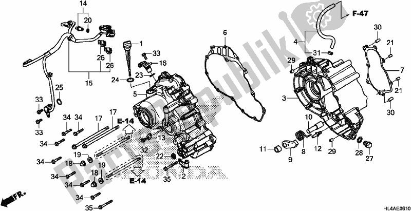 All parts for the Sub Transmission Case of the Honda SXS 1000M3P Pioneer 1000 3 Seat 2017