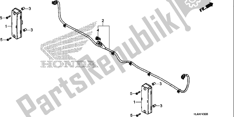 All parts for the Taillight of the Honda SXS 1000M3P Pioneer 1000 3 Seat 2017