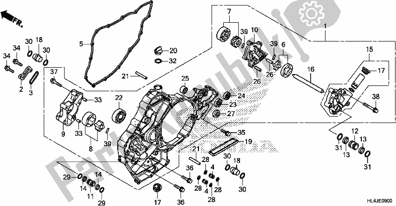 Wszystkie części do Pompa Olejowa Honda SXS 1000M3P Pioneer 1000 3 Seat 2018