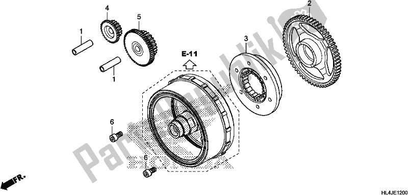 Wszystkie części do Sprz? G? O Rozruchowe Honda SXS 1000M3P Pioneer 1000 3 Seat 2018