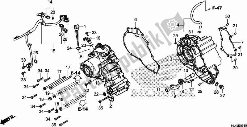 Wszystkie części do Sub Transmission Case Honda SXS 1000M3P Pioneer 1000 3 Seat 2018