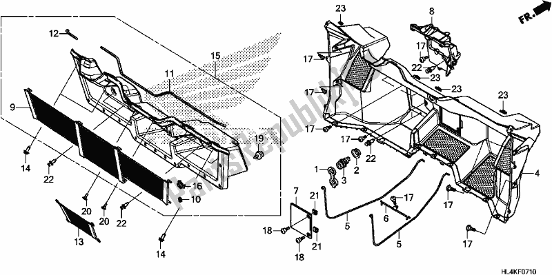 Tutte le parti per il Floor Cover del Honda SXS 1000M3P Pioneer 1000 3 Seat 2019