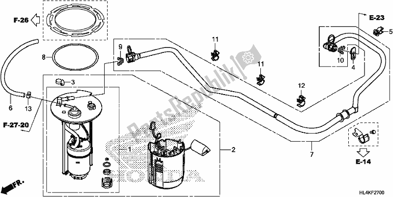 Toutes les pièces pour le Pompe à Essence du Honda SXS 1000M3P Pioneer 1000 3 Seat 2019