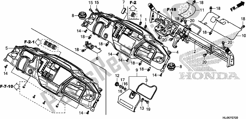 Wszystkie części do Tablica Przyrz? Dów Honda SXS 1000M3P Pioneer 1000 3 Seat 2019