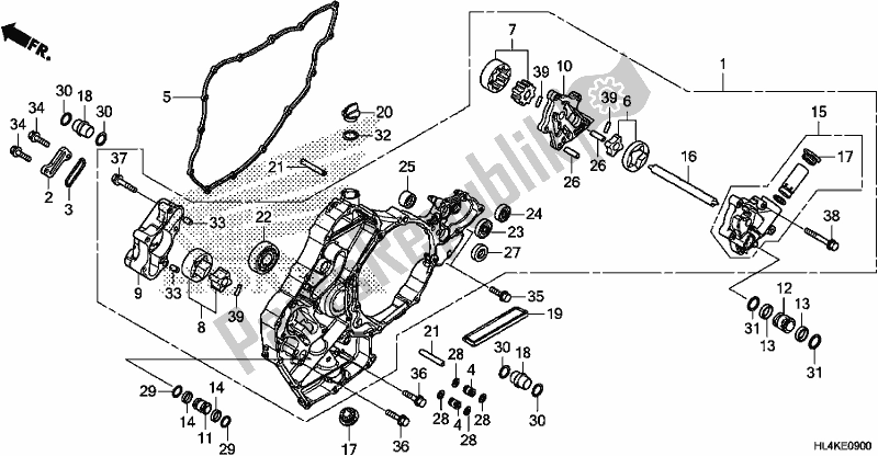 Alle onderdelen voor de Oliepomp van de Honda SXS 1000M3P Pioneer 1000 3 Seat 2019