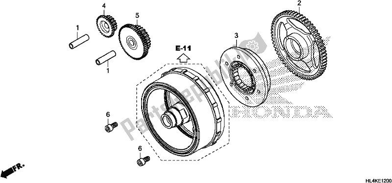 Tutte le parti per il Frizione Di Partenza del Honda SXS 1000M3P Pioneer 1000 3 Seat 2019