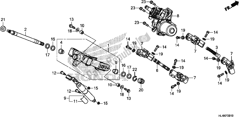 Toutes les pièces pour le Steering Shaft (eps) du Honda SXS 1000M3P Pioneer 1000 3 Seat 2019